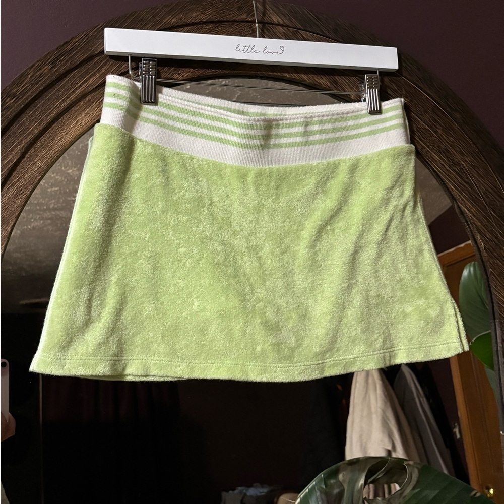 Vix Lime Green Mini Skirt